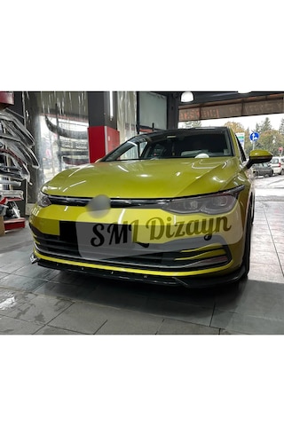 Golf 8 Ön Lip Ek Karlık Plastik 3 Parça Siyah Golf 8 Ön-tampon-ek