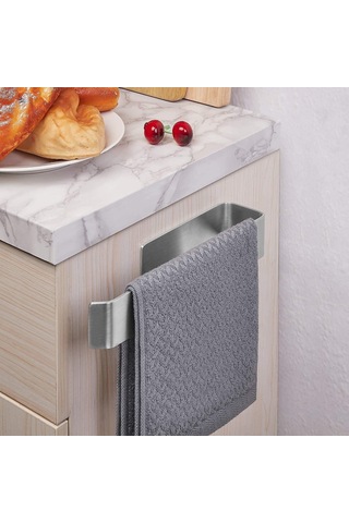 Lexroo Paslanmaz Çelik Havluluk 27cm Uzun - Kendinen Yapışkanlı - Havlu Askısı Model: Stuttgart Çok Renkli