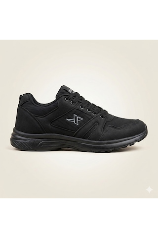 Xstep Unisex 36-47 Numara Arası Rahat Günlük Tekstil Spor Ayakkabı Siyah - Siyah