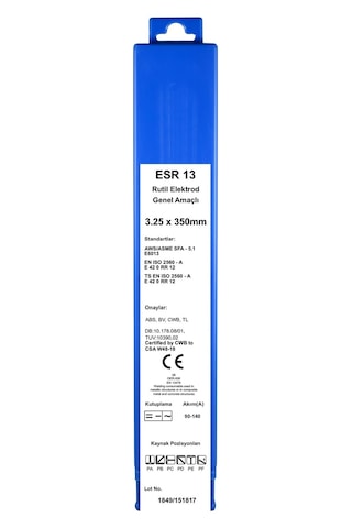 13 3.25x350 Mm 15 Adet Kaynak Elektrodu