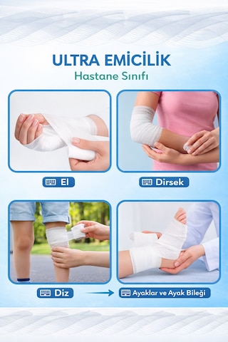 Hidrofil Sargı Bezi 10x150 Cm 100 Adet Hastane Tipi Yüksek Emici Medikal Bandaj