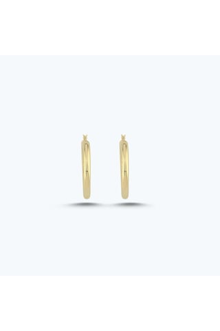 Altınbaş Altın Halka Küpe Akp0249-y-25977-25mm Çok Renkli