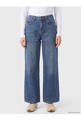 Lcw Vision İndigo Wideleg Kadın Jean Pantolon