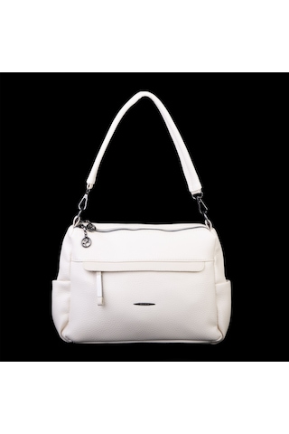 Nas Bag Çok Gözlü Yumuşak Ve Hafif Yapılı Çift Askılı Omuz Ve Çapraz Çanta 30x24 Cm Krem Lopez