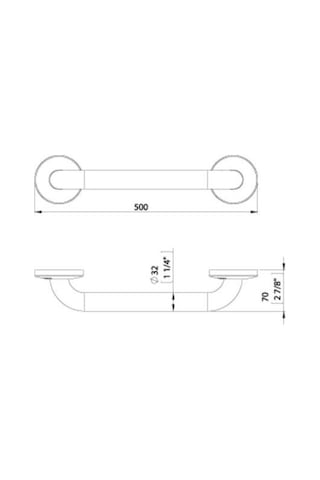 Csk - 40 Cm Bedensel Engelli Tutunma Barı - Be 3005 Krom