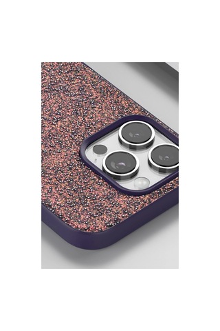 Onegif Apple iPhone Uyumlu 16 Pro Bright Simli Kapak - Gold Çok Renkli