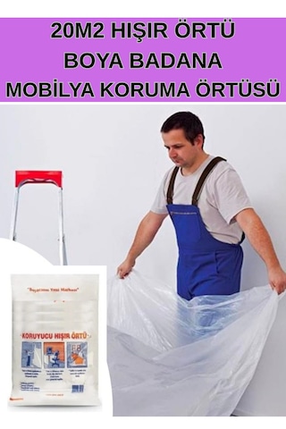 4x5 20 M² Pratik Boya Badana Mobilya Örtüsü Hışır Örtü