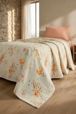 La Notte Autumn Garden Tek Kişilik 3 Parça Pike Takımı 160x230 + 100x200 + 50x70 Cm Çok Renkli