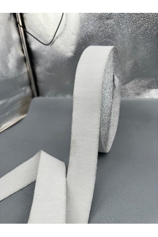 5.5 Cm Simli Lastik-5 Metre-gümüş