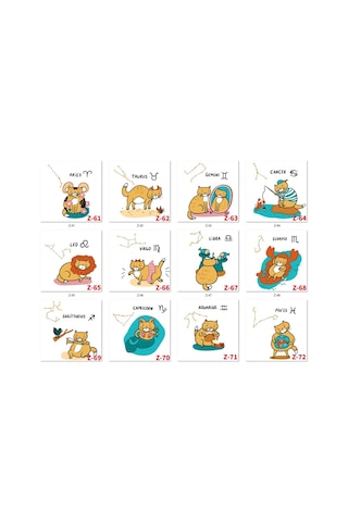 Kişiye Özel Burçlu Kahve Fincanı, Burçlara Özel Tasarımları Z2 Serisi Beyaz