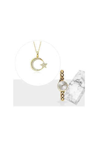 Glorria Altın Ay Yıldız Kolye - Hediye Seti N11.28144