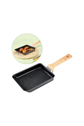 Homyl Japon Omlet Tavası Yapışmaz Tüm Soba Üstleri Siyah 15 20