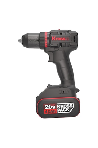 Kress KUA71 20V/4.0Ah Li-İon Çift Akülü Kömürsüz Profesyonel Şarjlı Matkap