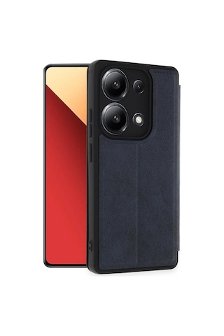 Newface - 835 - Xiaomi Redmi Note 13 4g Kılıf Flip Cover - Ece-umay - - Lacivert