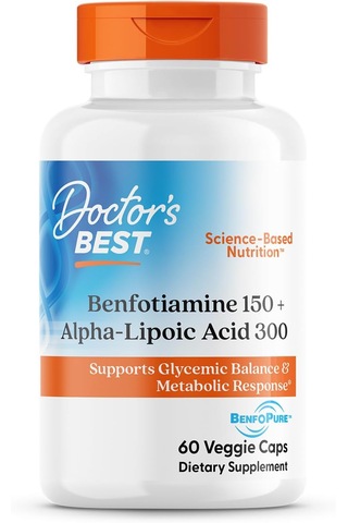 Doctor's Best Benfotiamine 150 Plus 300 Alfolipolic Acid With Benfopure 60 Veggie Kapsül Usa Menşeii Dmmedicineden Orijinal