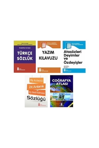 Türkçe Sözlük-atasözleri-yazım Kılavuzu-eş Anlamlı,zıt Anlamlı Kelimeler Sözlüğü-coğrafya Atlası