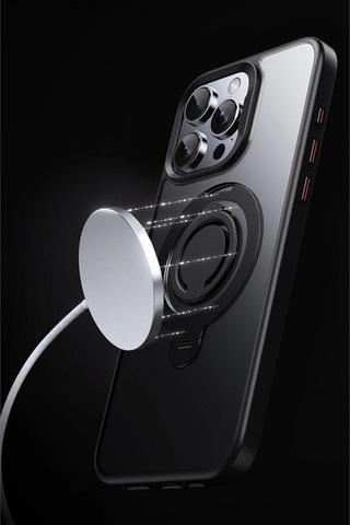 Joko Apple Uyumlu, iPhone 16 Pro Avatar 360 Dönen Magsafe Kapak - Titan Gri