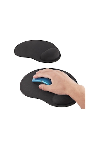 Bilek Destekli İnce Mouse Pad - Siyah Siyah
