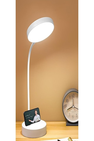 Dokunmatik Şarjlı Masa Lambası Dimlenebilir Işık Beyaz Renk
