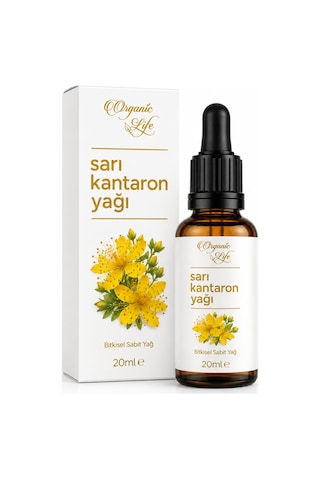 Sarı Kantaron Yağı 20 Ml %100 Saf Bitkisel Sabit Yağ Soğuk Sıkım Katkısız Doğal Bakım Yağı