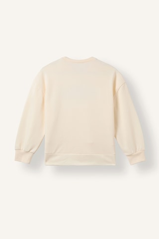 Defacto Baskılı Uzun Kollu Sweatshirt Üst İspanyol Paça Alt 2li Takım Kız Çocuk I1138a826auer119 Ekru-er119