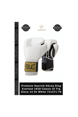 Premium Hazırlık Dövüş Ring Everlast 1910 Classic Gl Trg Glove 14 Oz White 721371-70 Beyaz