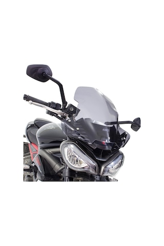 GP Kompozit Triumph Street Triple 2017-2024 Uyumlu Ön Cam Füme 44 cm