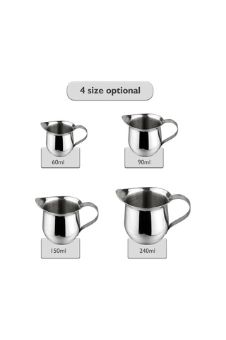 Xiyyadms Stainless Steel Süt Köpürtme Kasesi 90ml - Akıcı Döküm, Modern Tasarım, Gümüş Renk Diğer