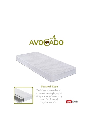 Babyhopeankara Avocado 90X190 Ortopedik Yaylı Yatak 90*190 Tek Kişilik Yatak