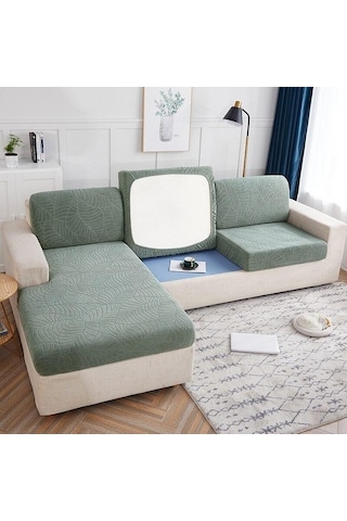 Novahub Koyu Gri Su Geçirmez Kanepe Koltuk Örtüsü - Oturma Odası İçin Jakarlı Şezlong Kapakları Koyu Gri