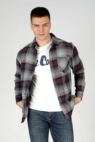 Lee Cooper Lupines Erkek Dokuma Uzun Kol Gömlek Lacivert-gri-20091-lacivert-gri Ekose Lacivert - Gri
