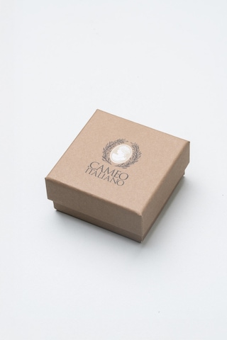 Cameo Italiano Deniz Kızı 18 Ayar Sarı Altın Kaplama Ayarlanabilir Gümüş Yüzük