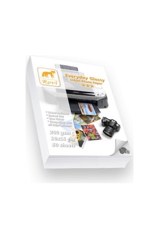 Rovi Everyday Parlak Fotoğraf Kağıdı - 200Gsm - 50Yp - 10X15