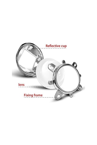 20W-120W Led için 44Mm 60 Derece Optik Cam Lens + Reflektör + Kasa