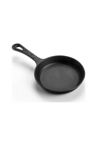16 Cm Dökme Demir Mini Yuvarlak Saplı Tava 14 Cm