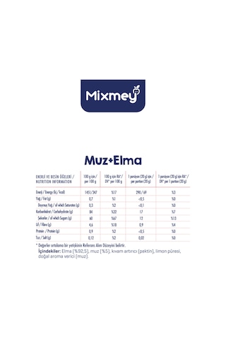 Muz Meyve Barı 18 Adet Atıştırmalıklar Vegan, Glutensiz, Koruyucusuz 20gr X 18 Adet