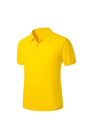 Kidsmadamiko Alm Kız Çocuk Kısa Kollu Polo Yaka T-shirt 5-17 Yaş Bedenler Sarı