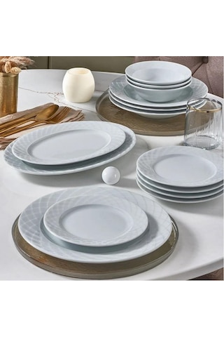 Güral Porselen Alfa 51 Parça Yemek Takımı Filesiz