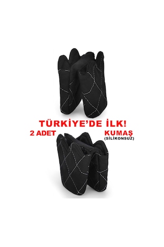 Crab Isıya Dayanıklı Kumaş Fırın Tutacağı Tutacak Modelleri Silikon Değil 2 Adet Tutacak Siyah