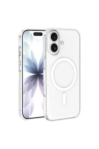 Nourthkiingdom Apple Uyumlu iPhone 16 Plus Kılıf Nrtk Wireless Şarj Özellikli Şeffaf Orjin Kapak - Şeffaf Şeffaf