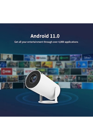 Hy300 Taşınabilir Lcd Projektör Akıllı Android 11.0 Ev Sineması 2.4g/5g Çift Bantlı Medya Oynatıcı 180 Projeksiyon Cihazı 57727048