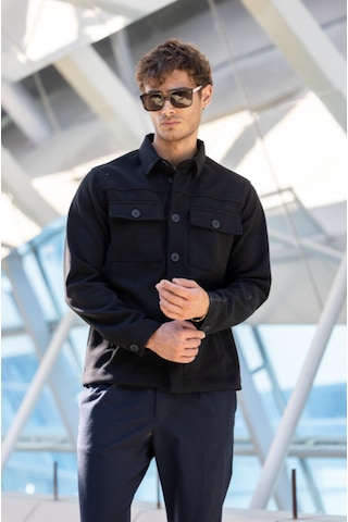 Siyah Renk Erkek Kaşe Ceket-1632 Siyah