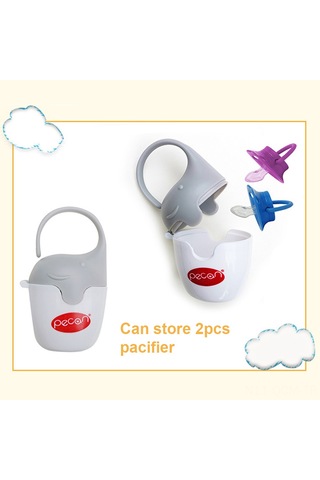 Qingmipy Beyaz Bebek Emzik Saklama Kutusu, Taşınabilir, Toz Geçirmez, Askılı, Pp Malzeme, 13.5x8cm Boyutunda, Pratik Ve Fonksiyonel.