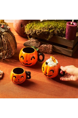Karaca Halloween Boo Mug 3'lü Set Turuncu
