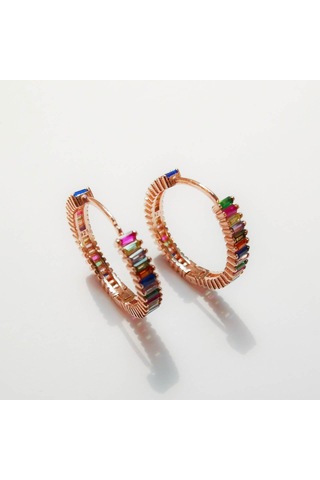 Miks Baget Halka Gümüş Küpe L