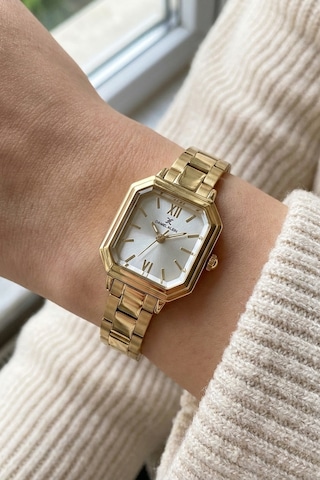 Daniel Klein Dk.1.10870.2 Gold Zarif Kare Model Çelik Kordonlu Vintage Kadın Kol Saati Altın