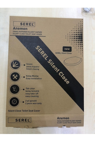 Serel Anemon Slim Yavaş Kapanan Klozet Kapağı