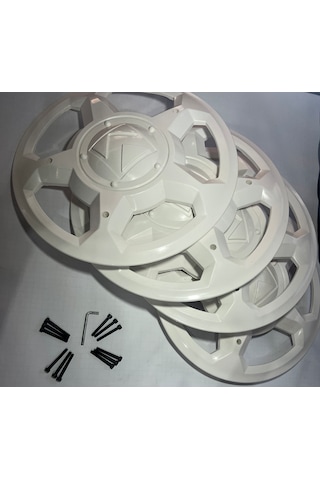 Karsan J10 Beyaz Jant Kapağı Takımı 4 Adet Vida Ve Anahtarlı