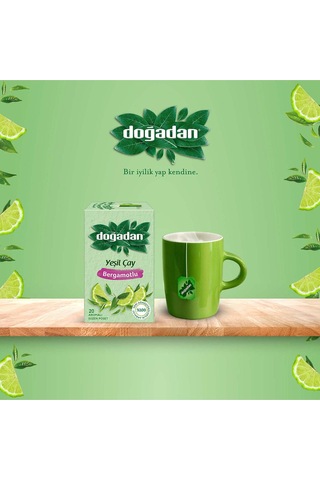 Doğadan Bergamotlu Yeşil Çay Süzen Poşet 50'li