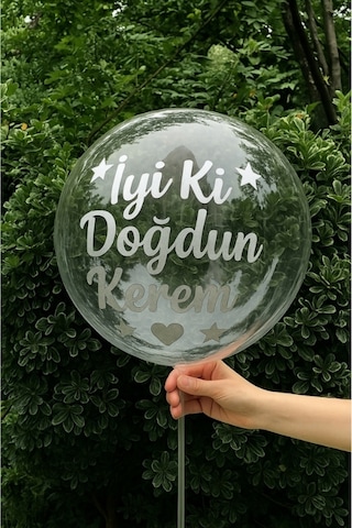 Kişiye Özel Yazı Sticker, Balon Üzeri Yazı, Balon Sticker Transfer Folyo, Balon Etiketi, Bobo Balon Çok Renkli